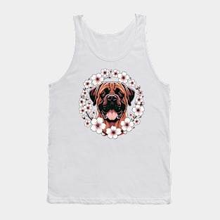 Bullmastiff Enjoys Spring Amidst Cherry Blossoms Beauty Tank Top